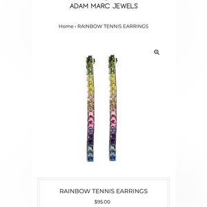 Like New - Adam Marc Jewels Rainbow Tennis Earrings